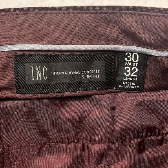 INC International Concepts- NWT “Milan” Slim Fit Straight Leg Pants 30W 32L - Picture 3 of 10